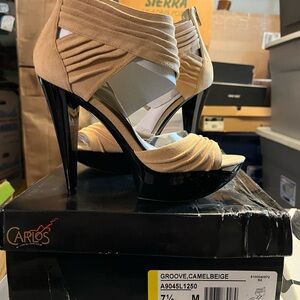Carlos by Carlos Santana Women's Camel Beige Heels